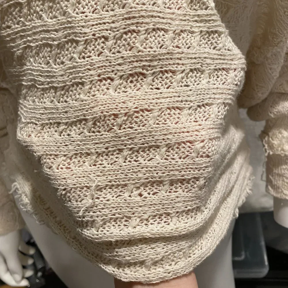 Free people cream knit sweater - Picture 3 of 4